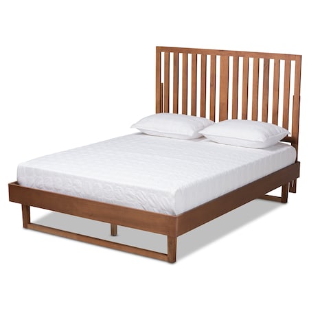 Baxton Studio Marin Modern and Contemporary Walnut Brown Finished Wood King Size Platform Bed 184-11137-9412-Zoro